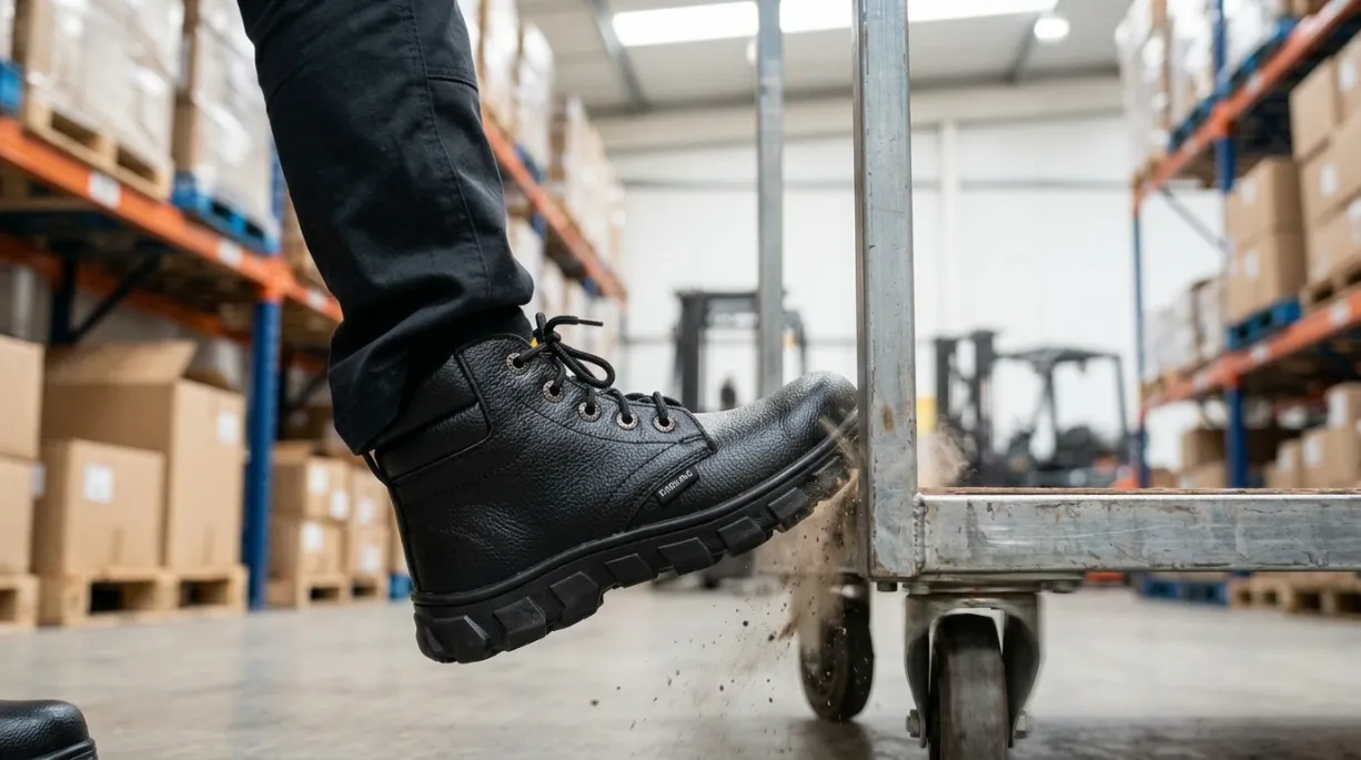 Sepatu Safety Cheking Ujung Besi